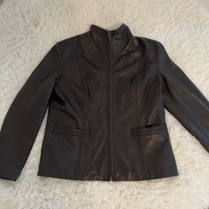 Cole Haan black leather jacket